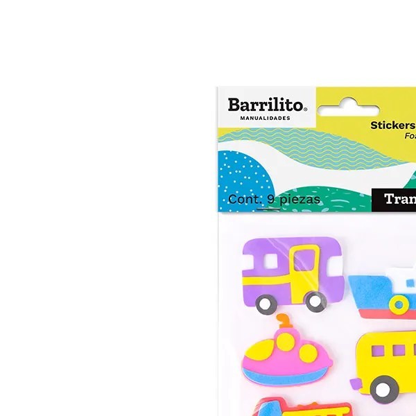 FOAMY STICKERS TRANSPORTE SFT8785 BARRILITO BL C1 C20160